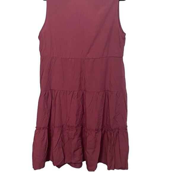 2/$25 Size 12 Large BloomChic  Supersoft Notched Ruffle Layered Sleeveless Dress - Picture 6 of 9